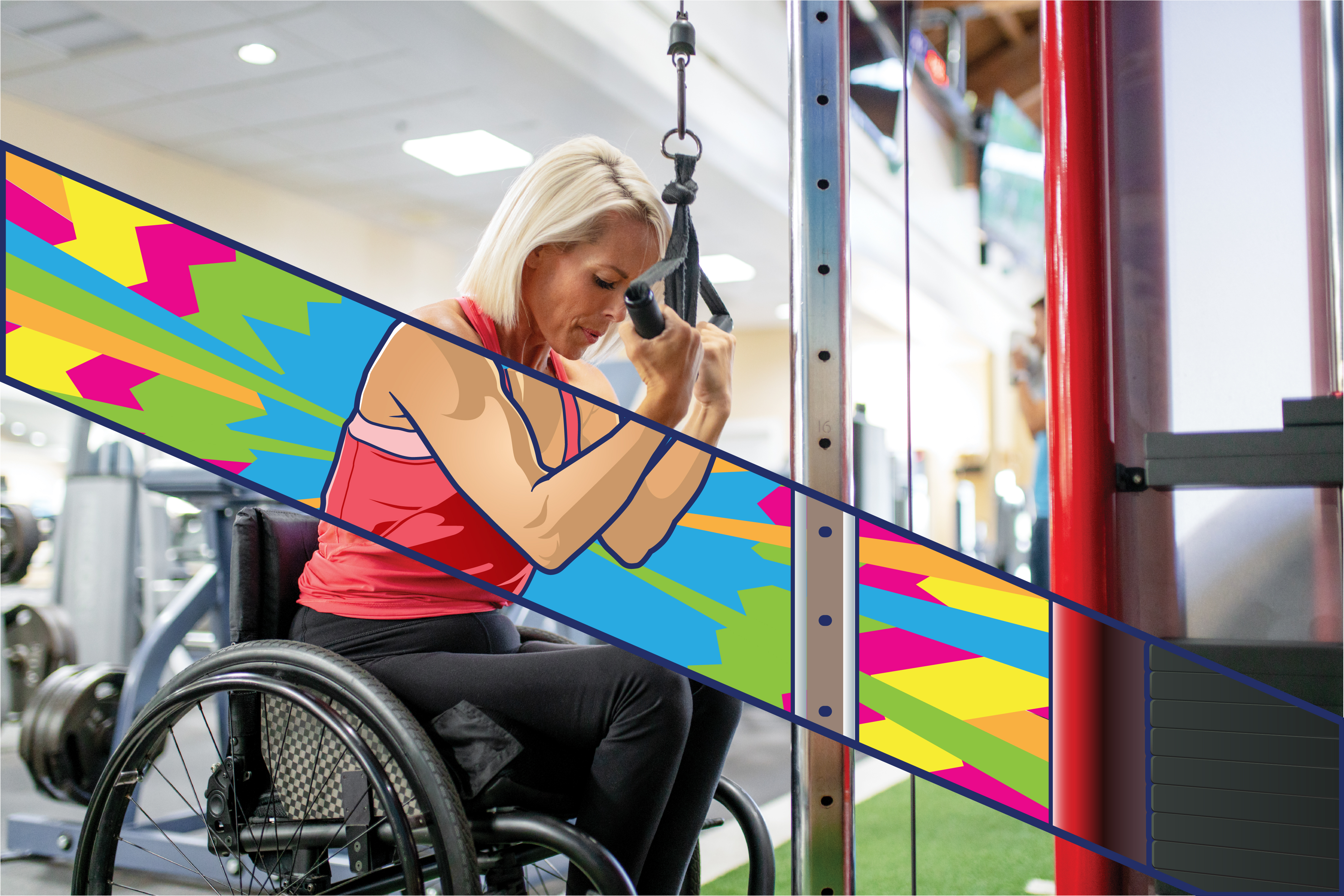 woman in wheelchair working out